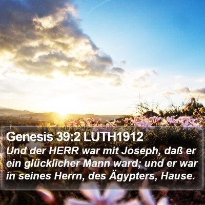 Genesis 39:2 LUTH1912 Bible Verse Image
