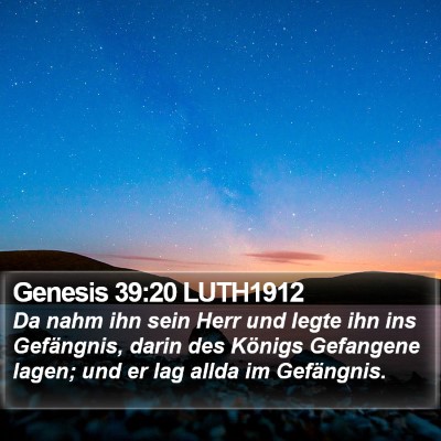 Genesis 39:20 LUTH1912 Bible Verse Image