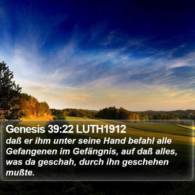 Genesis 39:22 LUTH1912 Bible Verse Image