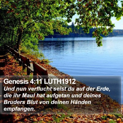 Genesis 4:11 LUTH1912 Bible Verse Image
