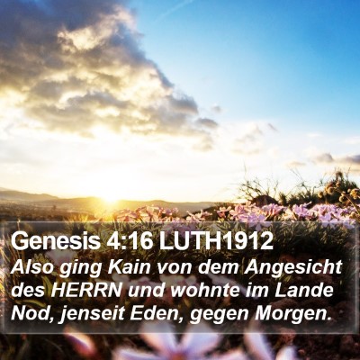 Genesis 4:16 LUTH1912 Bible Verse Image