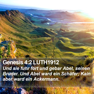 Genesis 4:2 LUTH1912 Bible Verse Image
