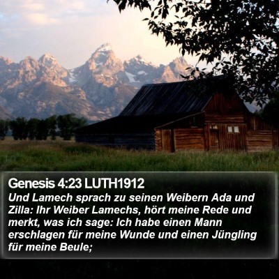 Genesis 4:23 LUTH1912 Bible Verse Image