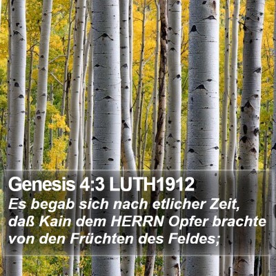 Genesis 4:3 LUTH1912 Bible Verse Image