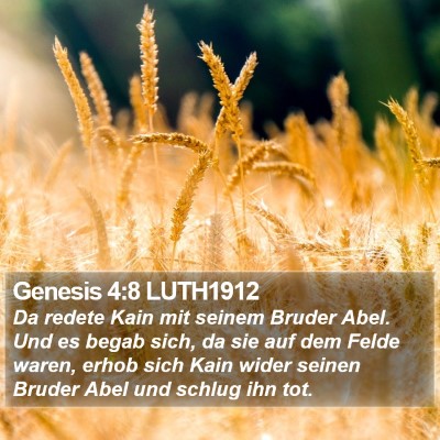 Genesis 4:8 LUTH1912 Bible Verse Image