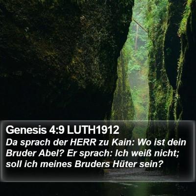 Genesis 4:9 LUTH1912 Bible Verse Image