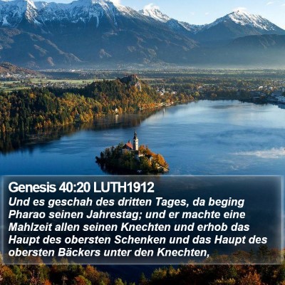 Genesis 40:20 LUTH1912 Bible Verse Image