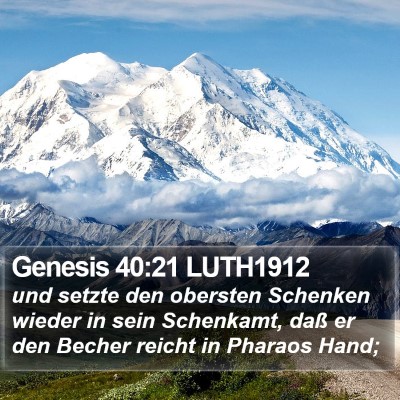 Genesis 40:21 LUTH1912 Bible Verse Image