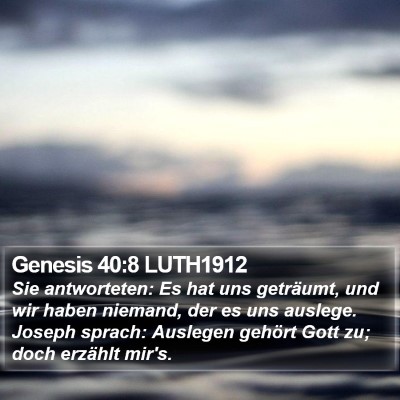 Genesis 40:8 LUTH1912 Bible Verse Image