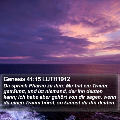 Genesis 41:15 LUTH1912 Bible Verse Image