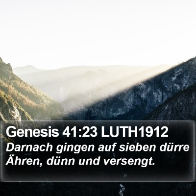 Genesis 41:23 LUTH1912 Bible Verse Image