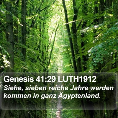 Genesis 41:29 LUTH1912 Bible Verse Image