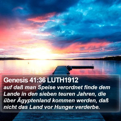 Genesis 41:36 LUTH1912 Bible Verse Image