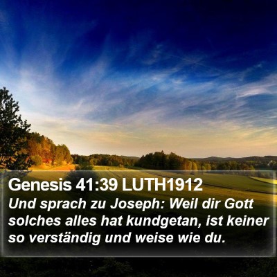 Genesis 41:39 LUTH1912 Bible Verse Image