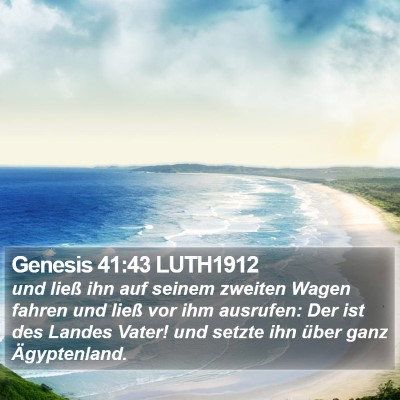 Genesis 41:43 LUTH1912 Bible Verse Image
