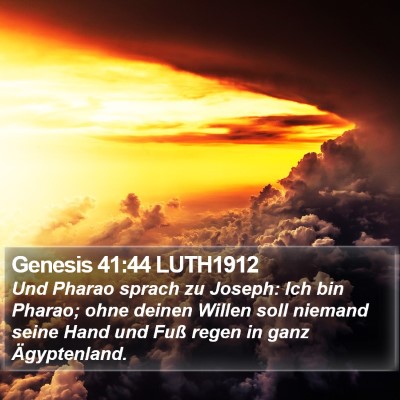 Genesis 41:44 LUTH1912 Bible Verse Image