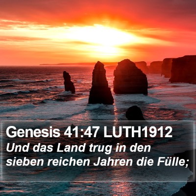 Genesis 41:47 LUTH1912 Bible Verse Image