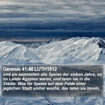 Genesis 41:48 LUTH1912 Bible Verse Image