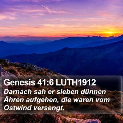 Genesis 41:6 LUTH1912 Bible Verse Image