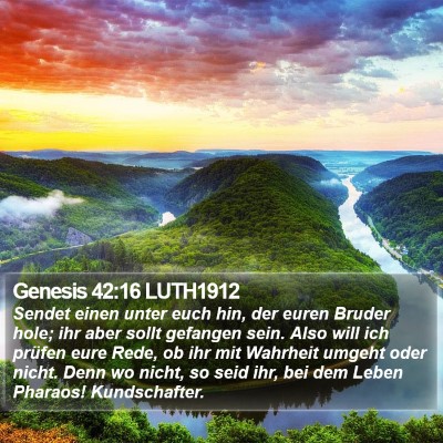 Genesis 42:16 LUTH1912 Bible Verse Image