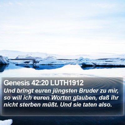 Genesis 42:20 LUTH1912 Bible Verse Image