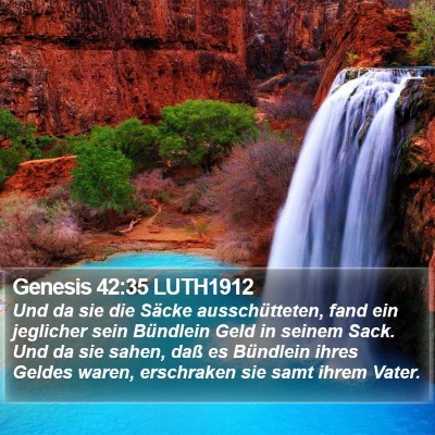 Genesis 42:35 LUTH1912 Bible Verse Image