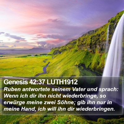 Genesis 42:37 LUTH1912 Bible Verse Image