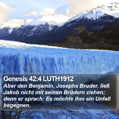 Genesis 42:4 LUTH1912 Bible Verse Image