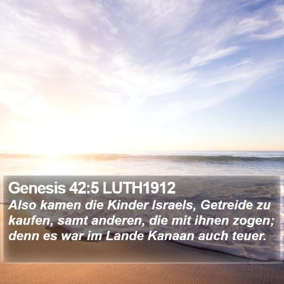 Genesis 42:5 LUTH1912 Bible Verse Image