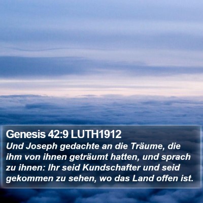 Genesis 42:9 LUTH1912 Bible Verse Image