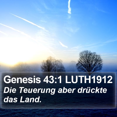 Genesis 43:1 LUTH1912 Bible Verse Image