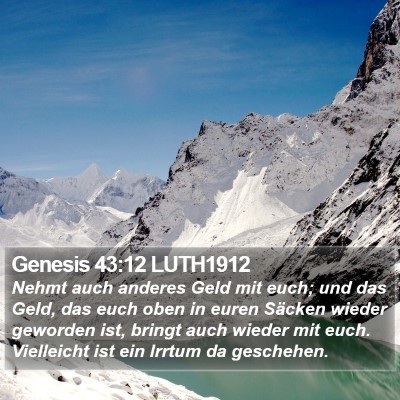 Genesis 43:12 LUTH1912 Bible Verse Image