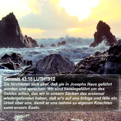 Genesis 43:18 LUTH1912 Bible Verse Image