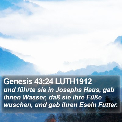 Genesis 43:24 LUTH1912 Bible Verse Image