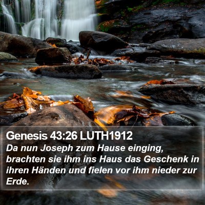 Genesis 43:26 LUTH1912 Bible Verse Image