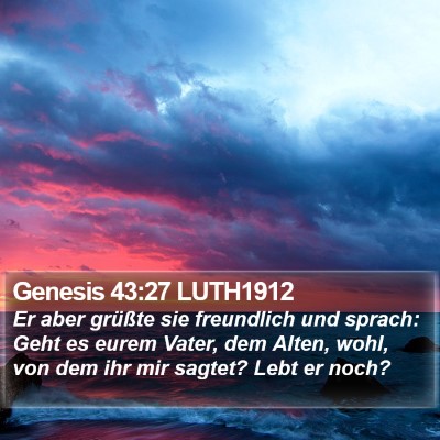 Genesis 43:27 LUTH1912 Bible Verse Image