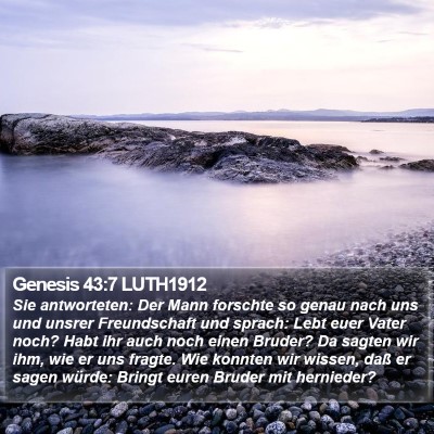 Genesis 43:7 LUTH1912 Bible Verse Image