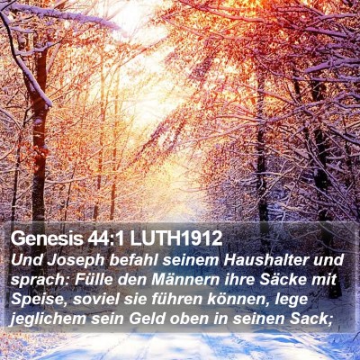 Genesis 44:1 LUTH1912 Bible Verse Image