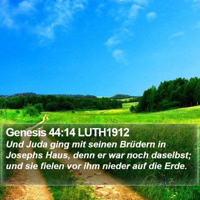Genesis 44:14 LUTH1912 Bible Verse Image