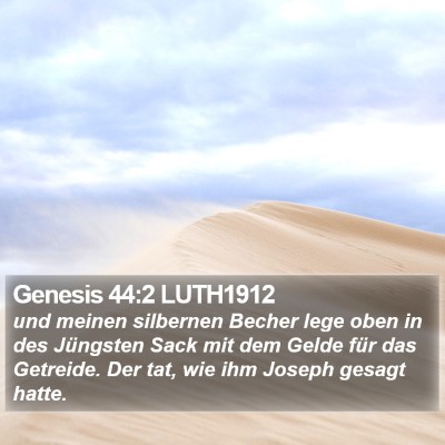 Genesis 44:2 LUTH1912 Bible Verse Image