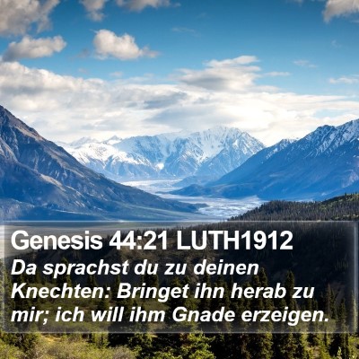 Genesis 44:21 LUTH1912 Bible Verse Image