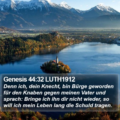 Genesis 44:32 LUTH1912 Bible Verse Image