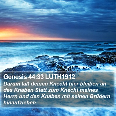 Genesis 44:33 LUTH1912 Bible Verse Image