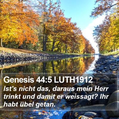 Genesis 44:5 LUTH1912 Bible Verse Image