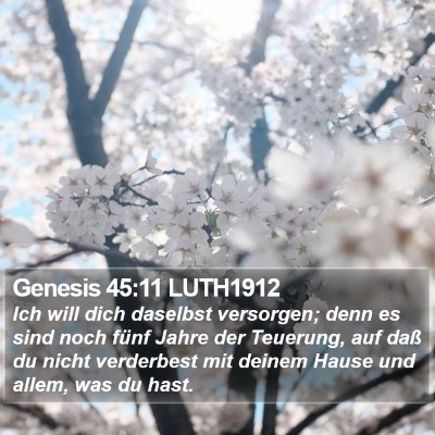 Genesis 45:11 LUTH1912 Bible Verse Image