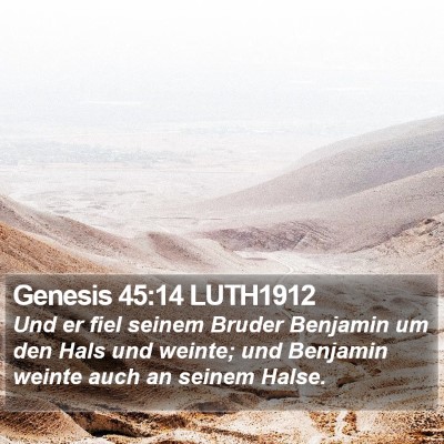 Genesis 45:14 LUTH1912 Bible Verse Image