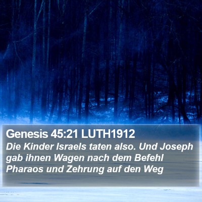 Genesis 45:21 LUTH1912 Bible Verse Image