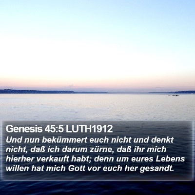 Genesis 45:5 LUTH1912 Bible Verse Image