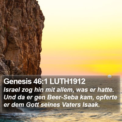 Genesis 46:1 LUTH1912 Bible Verse Image
