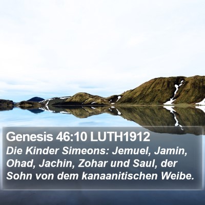 Genesis 46:10 LUTH1912 Bible Verse Image